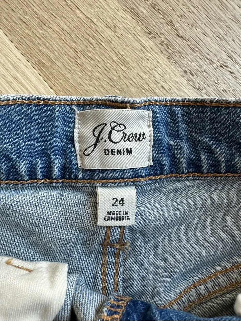 J. Crew Medium Light Wash Denim Cutoff Shorts